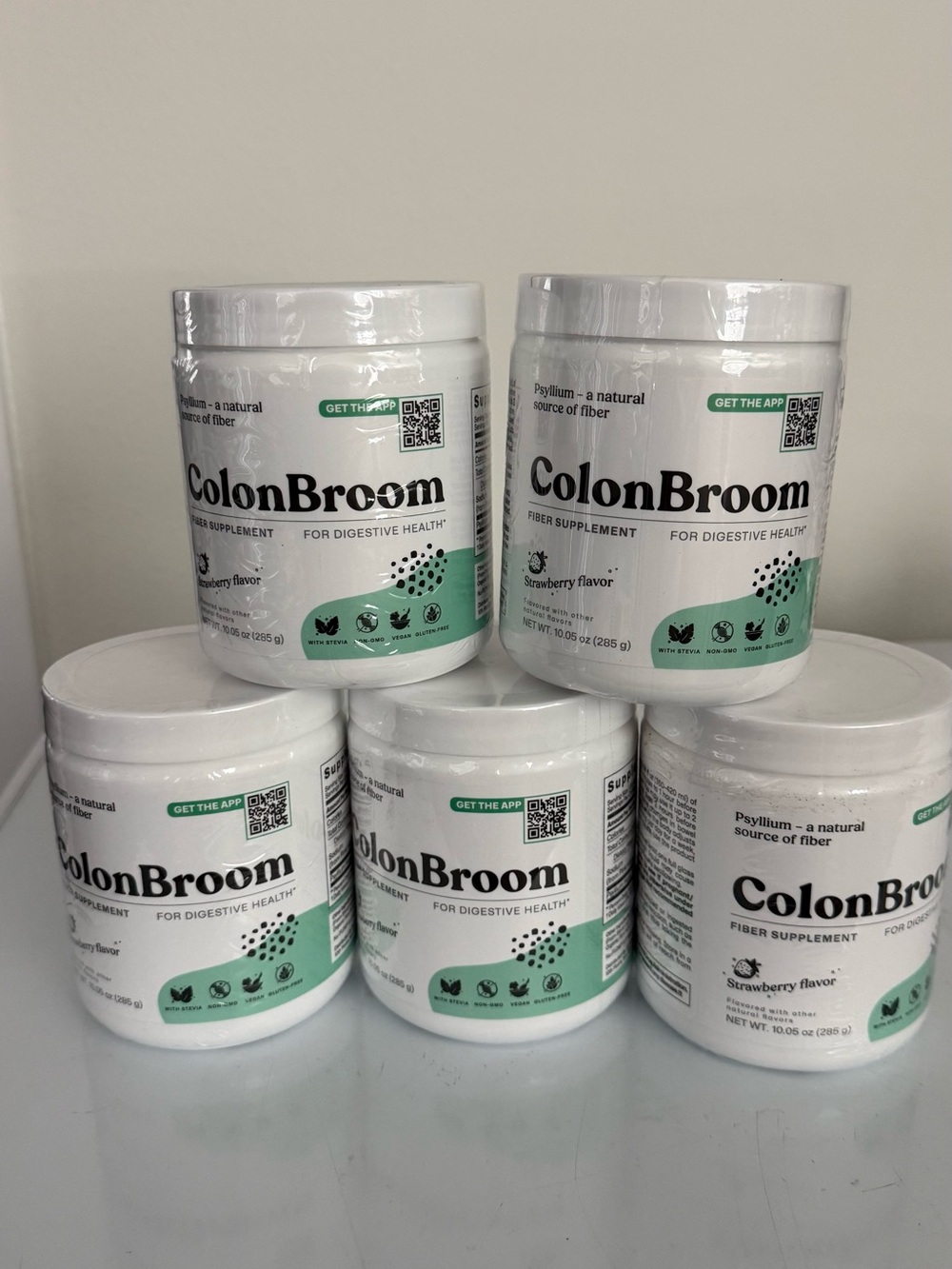 ColonBroom Fiber Supplement - Strawberry Flavor (5 Pack)
